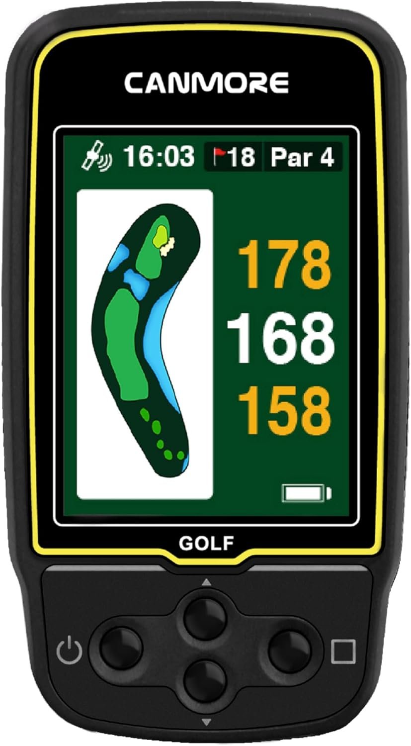 CANMORE HG500 Golf GPS – Extra Large Easy-to-Read Color Display, preloaded 41,000 Course map Worldwide Shape of The Green and The Fairway(Black)
