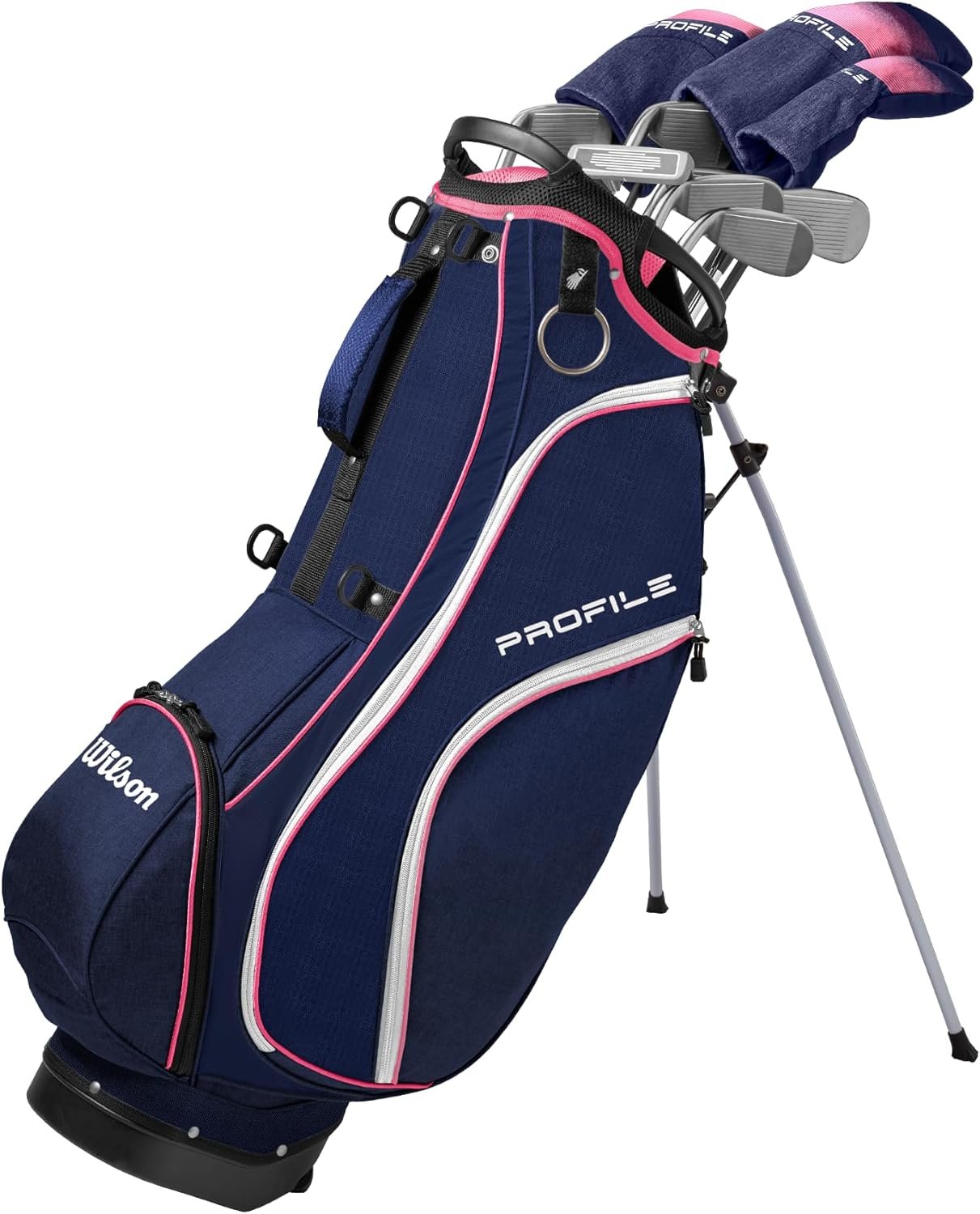 Wilson Women’s Profile Complete Golf Set with Stand Bag – Right Hand, Ladies, Navy/Rose Gold/Silver