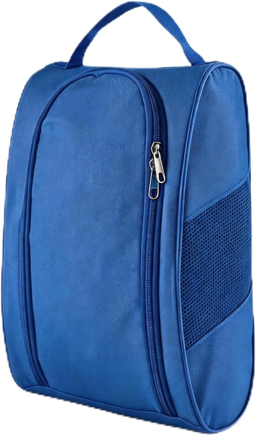 Golf Shoe Bag for Men Women, Mesh Shoe Bags for Travel, Water Proof Ventilation Golf Shoes Bag, Outdoor Shoe Carrier with Zippered and Handle (1PCS-Blue-C)
