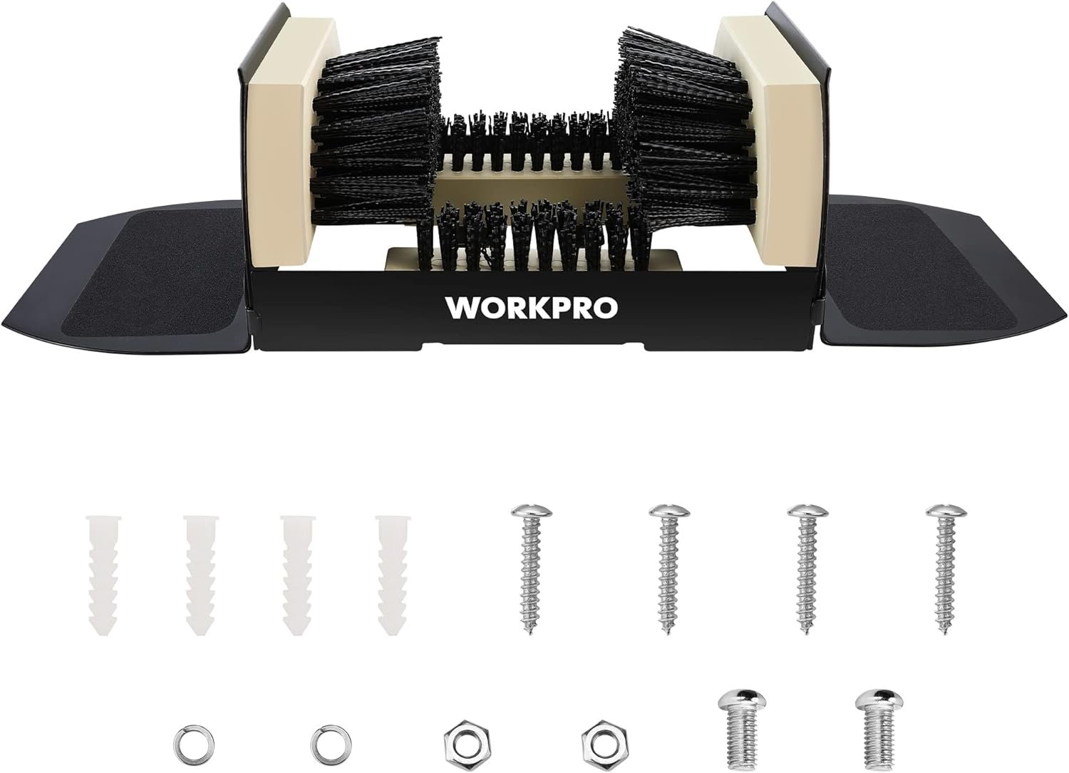 WORKPRO Boot Brush Scraper Outdoor, Shoe Cleaner Brush, Boot Scrubber with Flaps, Heavy Duty Boot Cleaning Brush