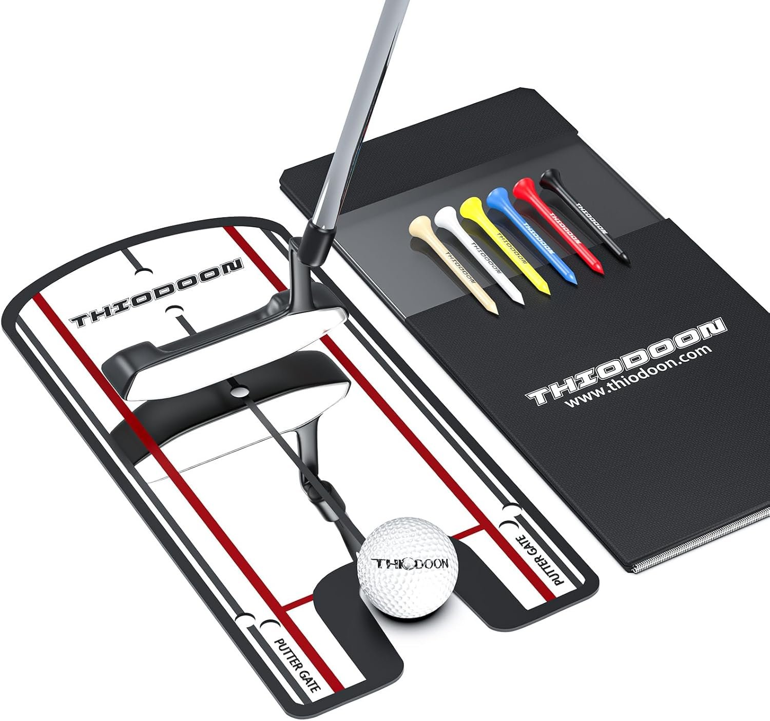 THIODOON Golf Putting Mirror – 3mm Ultra-Thin Alignment Putting Training Aid for Correcting Eye & Shoulder Position | Anti-Scratch Acrylic Surface with Portable Carry Bag for Home & Green Practice