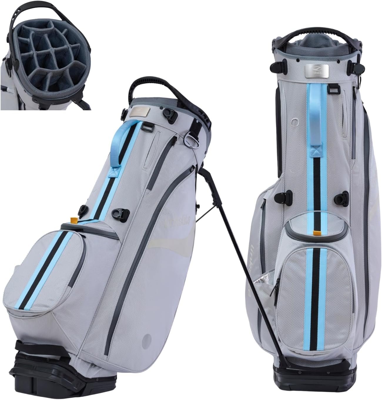 Ultra Lightweight Waterproof Golf Stand Bag with Rain Cover | 5‑Way or 14‑Way Full‑Length Divider | 6 Pockets with Magnetic Access | Dual X‑Strap Easy Carry for Men & Women