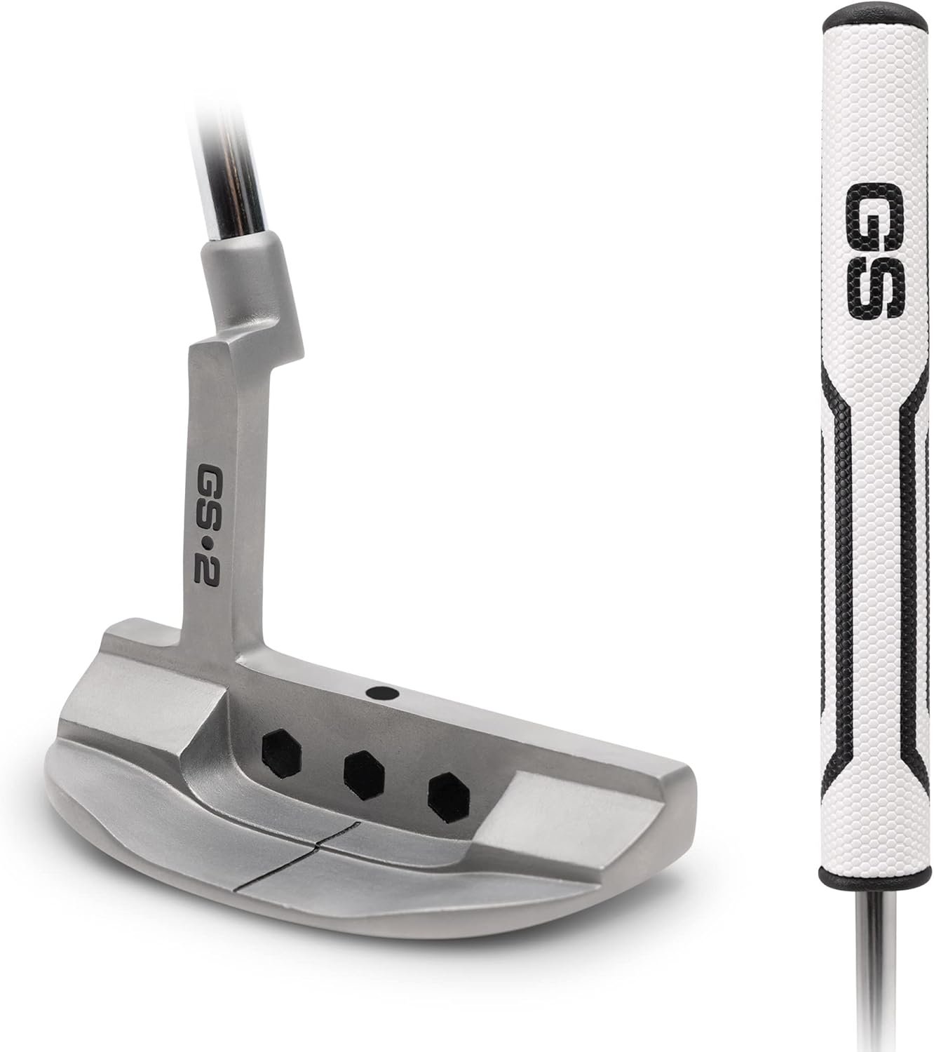 GoSports GS2 Tour Golf Putter – Choose Oversized Grip or Traditional Grip – 34” Right-Handed Mallet Putter with Milled Face