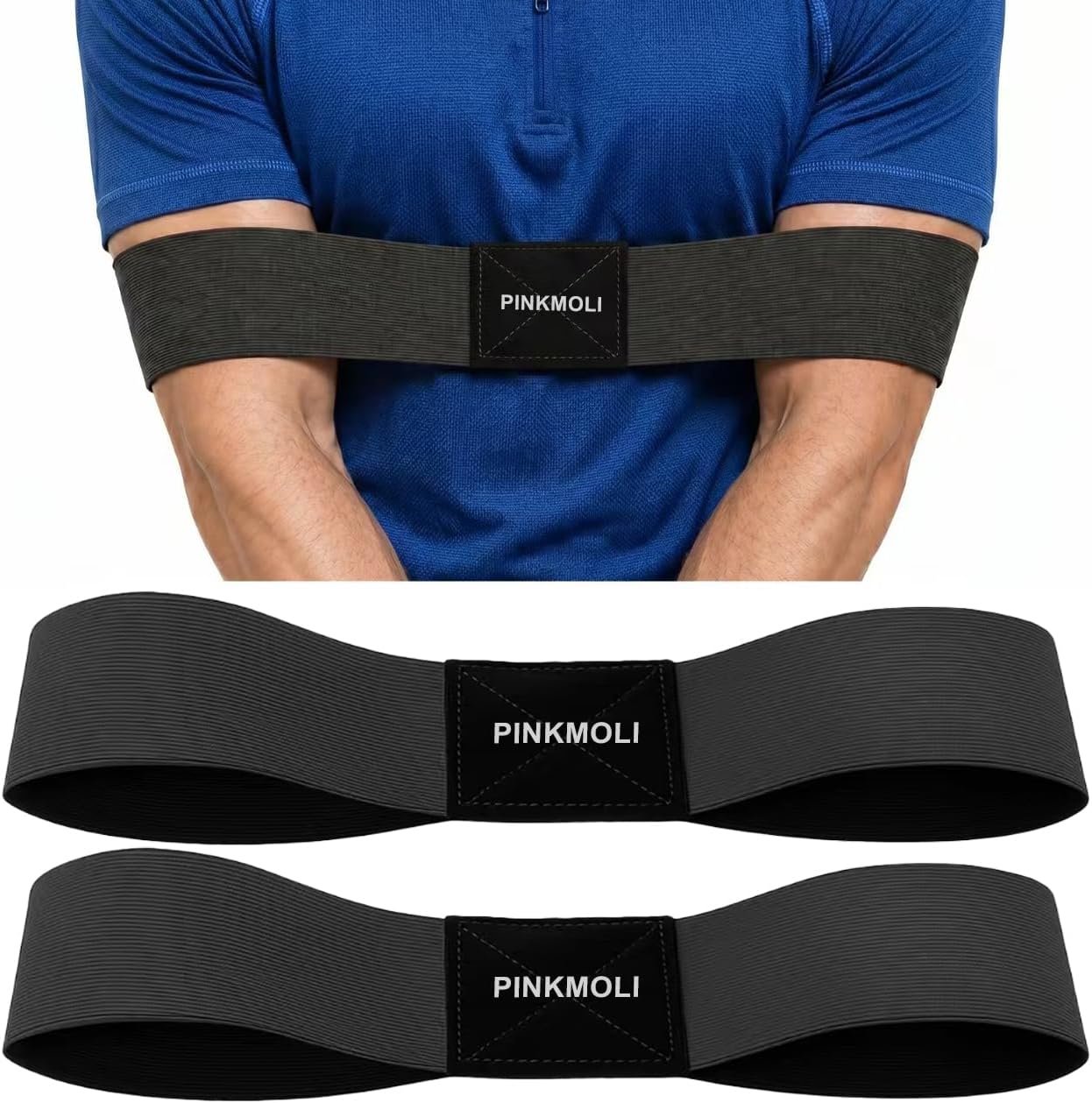 2 Pack Golf Swing Training Aid Swing Correcting Arm Band for Muscle Memory & Body Connection – Golf Trainer for Beginners, Left/Right-Handed Players (Black)