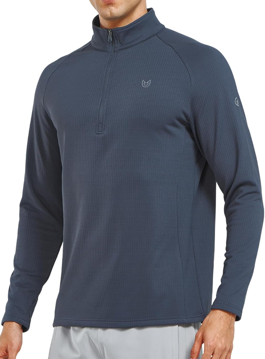 NORTHYARD Men’s Quarter Zip Pullover Fleece Lined Long Sleeve Running Shirts Golf Sweatshirts Outdoor Thermal Layer Hiking