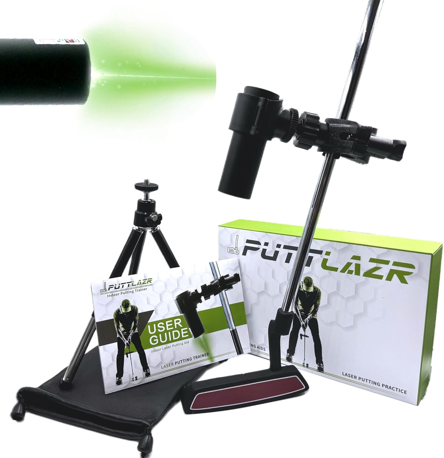 Green Line Indoor Golf Putting Trainer – Perfect Alignment Tool for Men, Golf Accessories