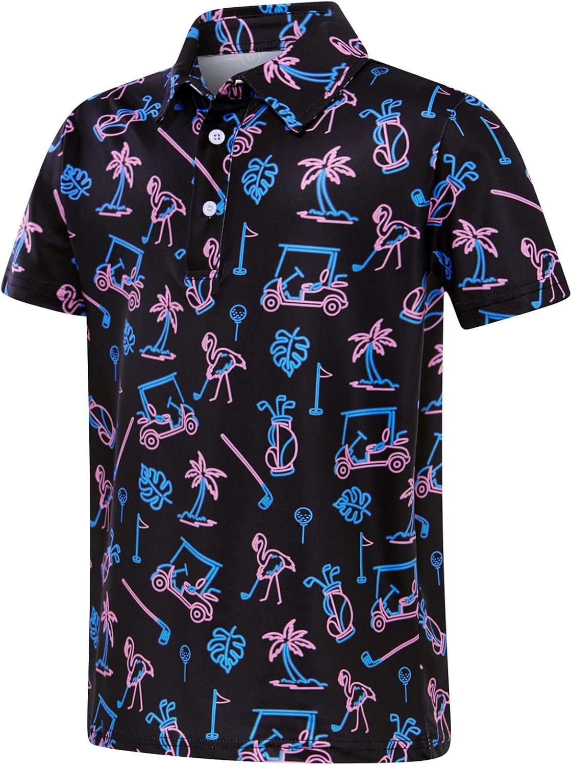 westwolf Boys Performance Polo Short Sleeve Active Collared Shirt Funny Sport Clothes Size 5-14