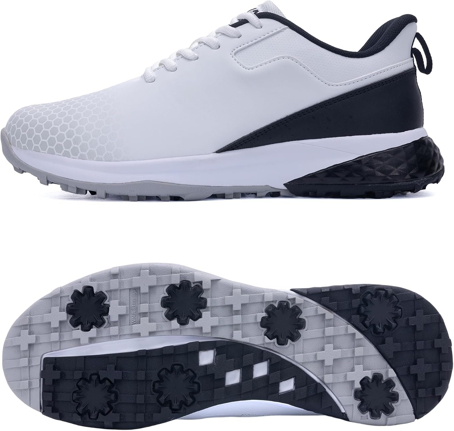 Men’s Spiked Golf Shoes Slip-On Waterproof Non-Slip Lightweight Outdoor Walking Shoes for Golfers Footwear US Size 7-12