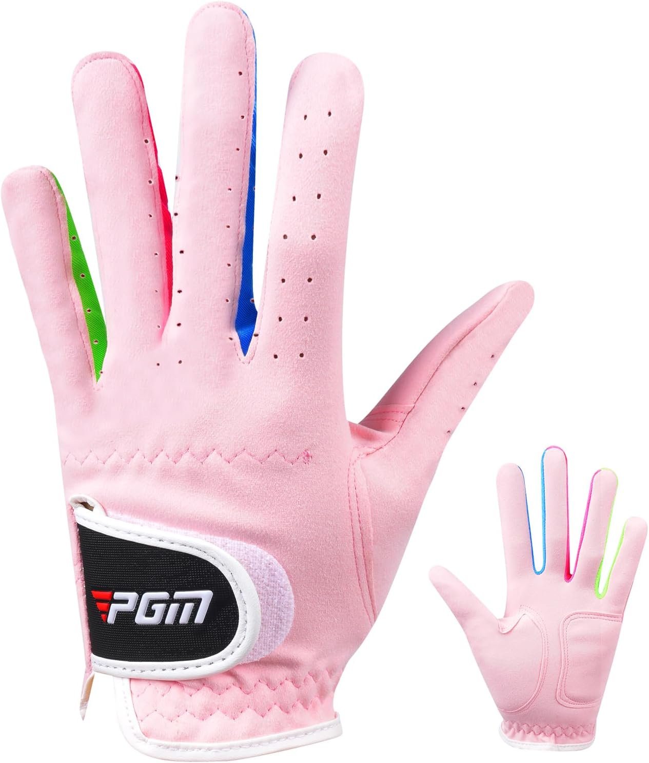 PGM Kids Golf Gloves Left/Right Hand Premium Breathable Youth Golf Gloves for Junior Toddler Boys and Girls