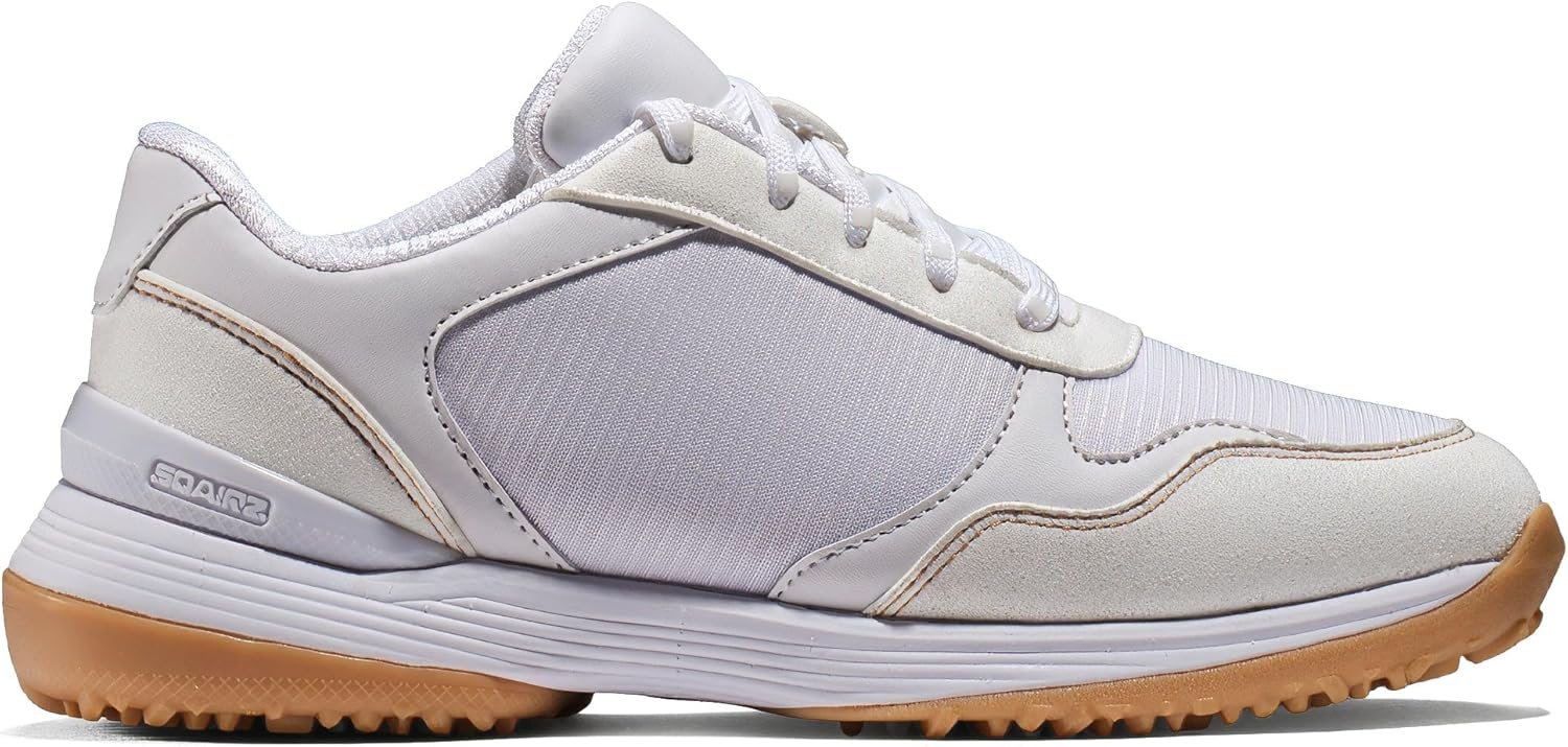 SQAIRZ Freedom LS Womens Spikeless Golf Shoes | Lightweight Athletic Golf Shoes for Women with Wide Toe Box | Premium Suede & Microfiber Performance Golf Sneakers