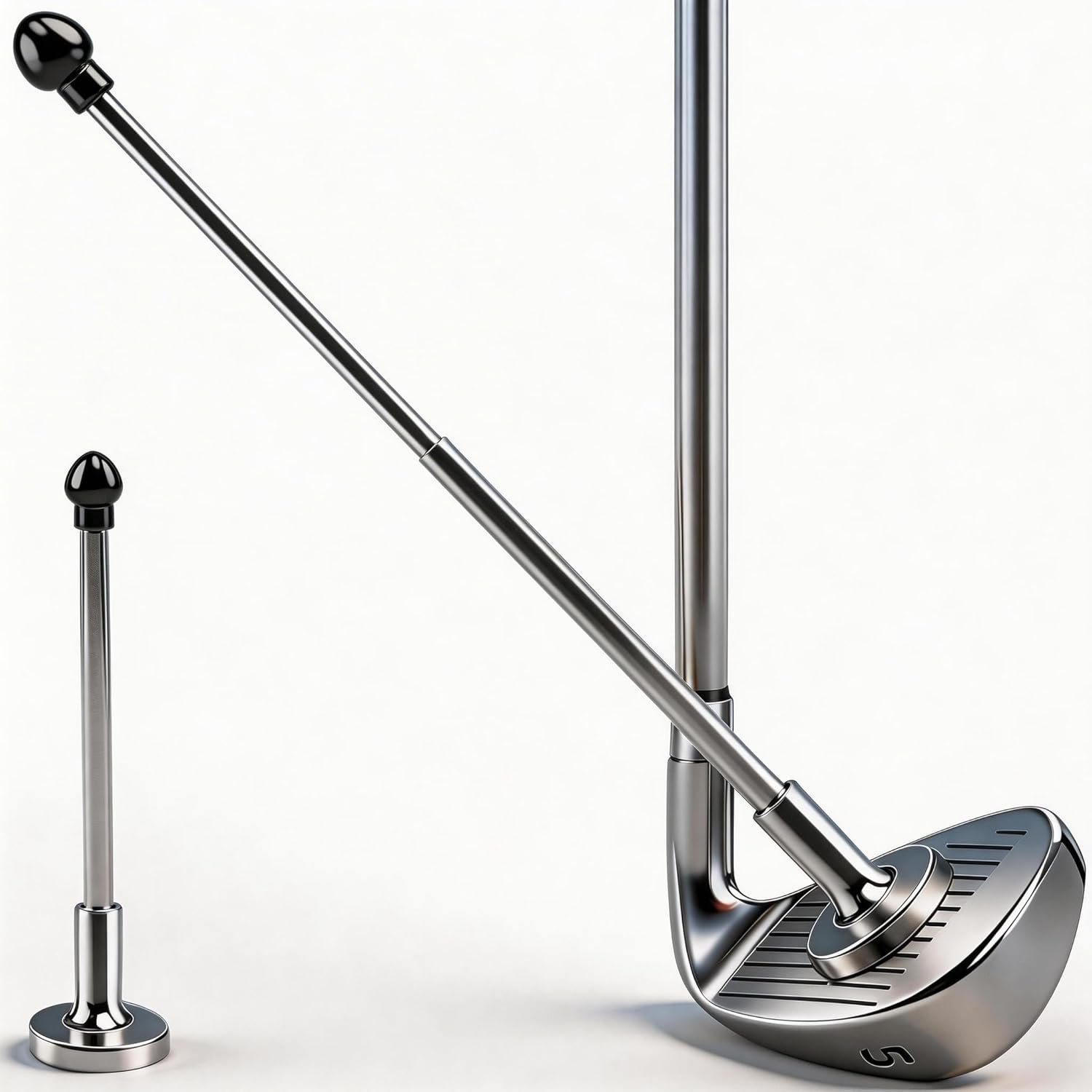 Golf Magnetic Alignment Rods, Golf Alignment Sticks, Golf Training Aid, Telescopic Golf Corrector to Visualize and Align Golf Shots, Ideal Golf Accessories and Swing Aids for Golfers