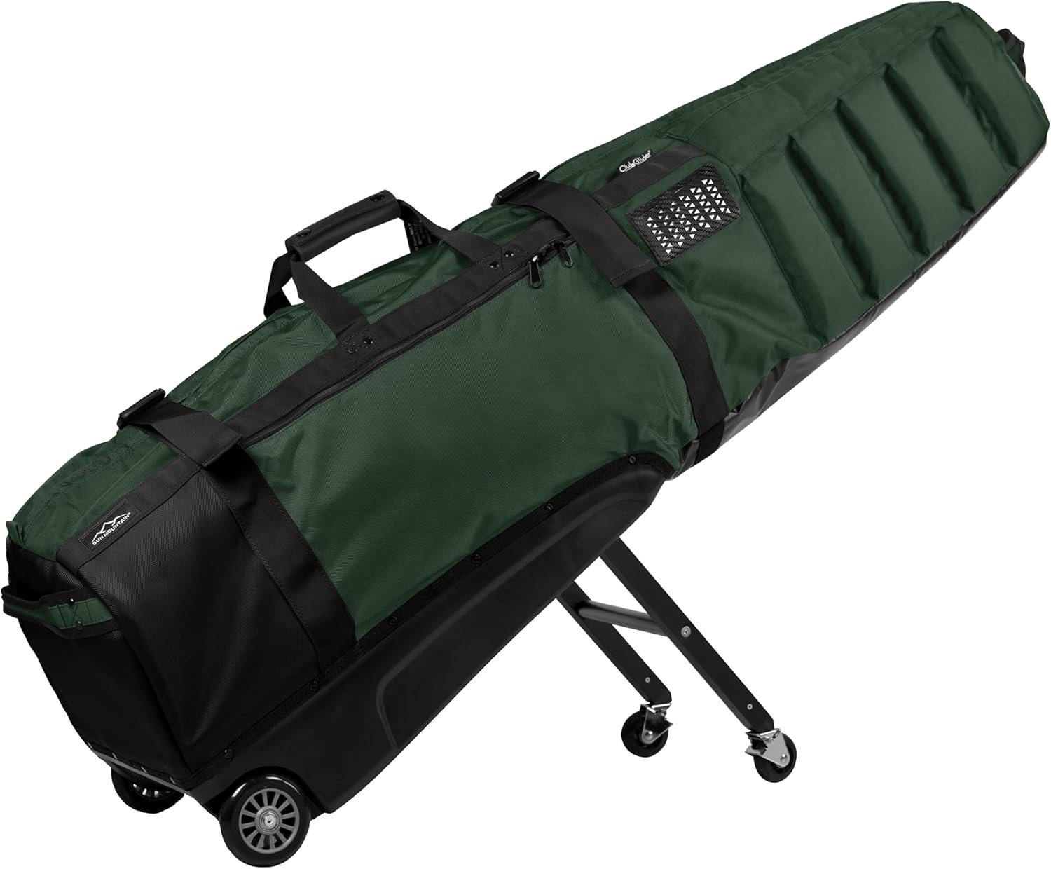 Sun Mountain ClubGlider Meridian Golf Travel Bag, 4-Wheel Rolling Retractable-Leg System, Effortless Travel