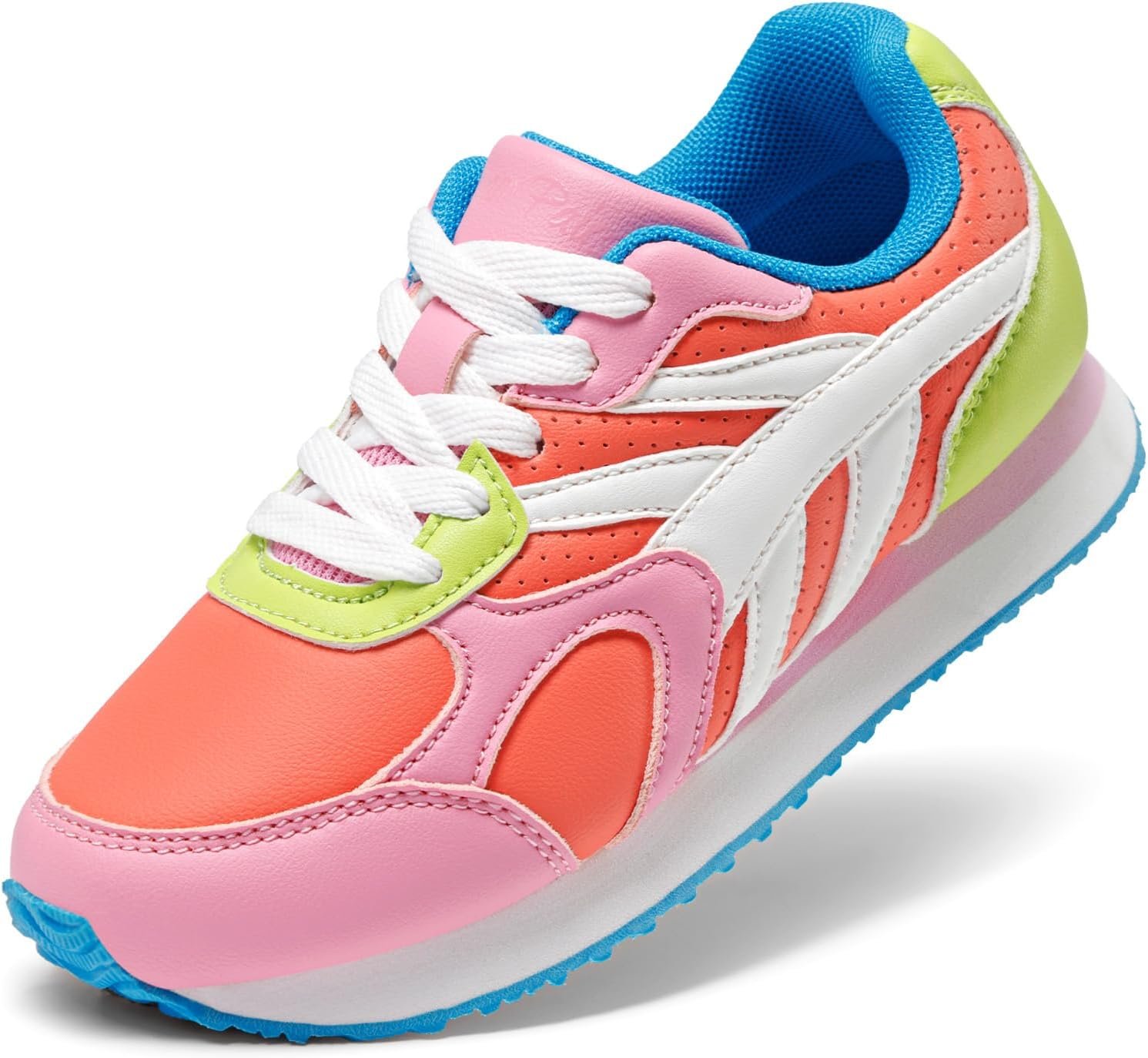 DREAM PAIRS Girls Sneakers Lace-up Tennis Running Casual Footwear LilLegends Lightweight Classic Walking Shoes for Little/Big Kid