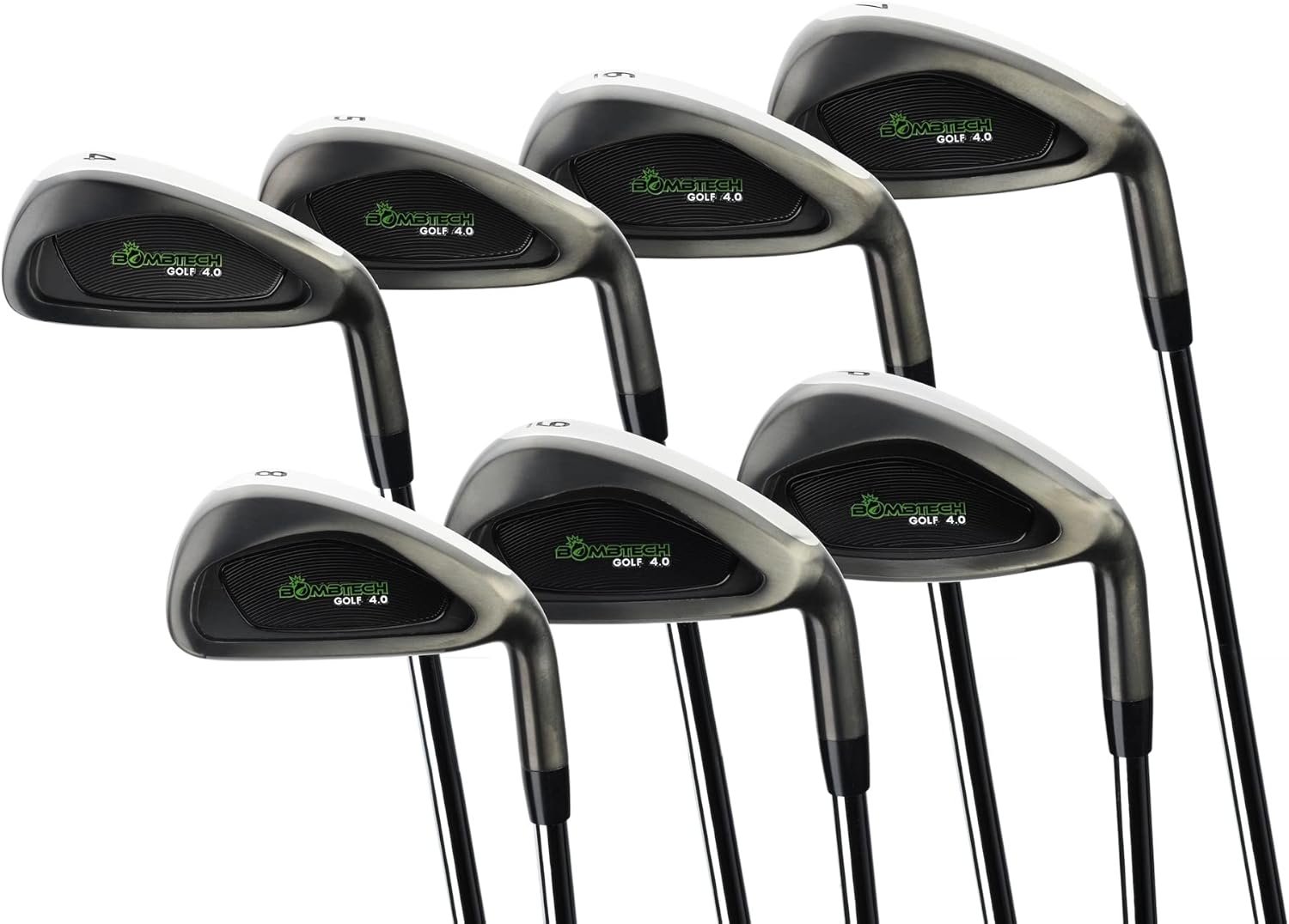 BombTech Golf – Premium Golf 4.0 Iron Set – Right-Handed Irons Include 4, 5, 6, 7, 8, 9, PW – Easy to Hit Golf Irons