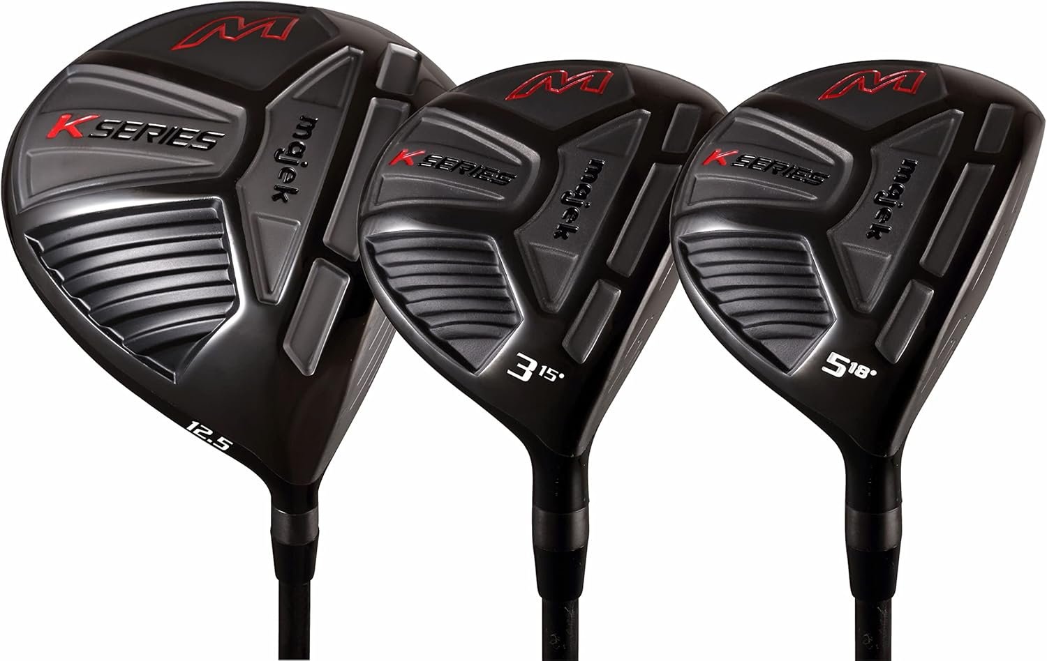 Senior Men’s Majek K-Series High Launch 460cc 12.5° Driver and 3 5 Fairway Wood Set Golf Clubs, Right Handed Senior Flex with Premium Men’s Arthritic Grip