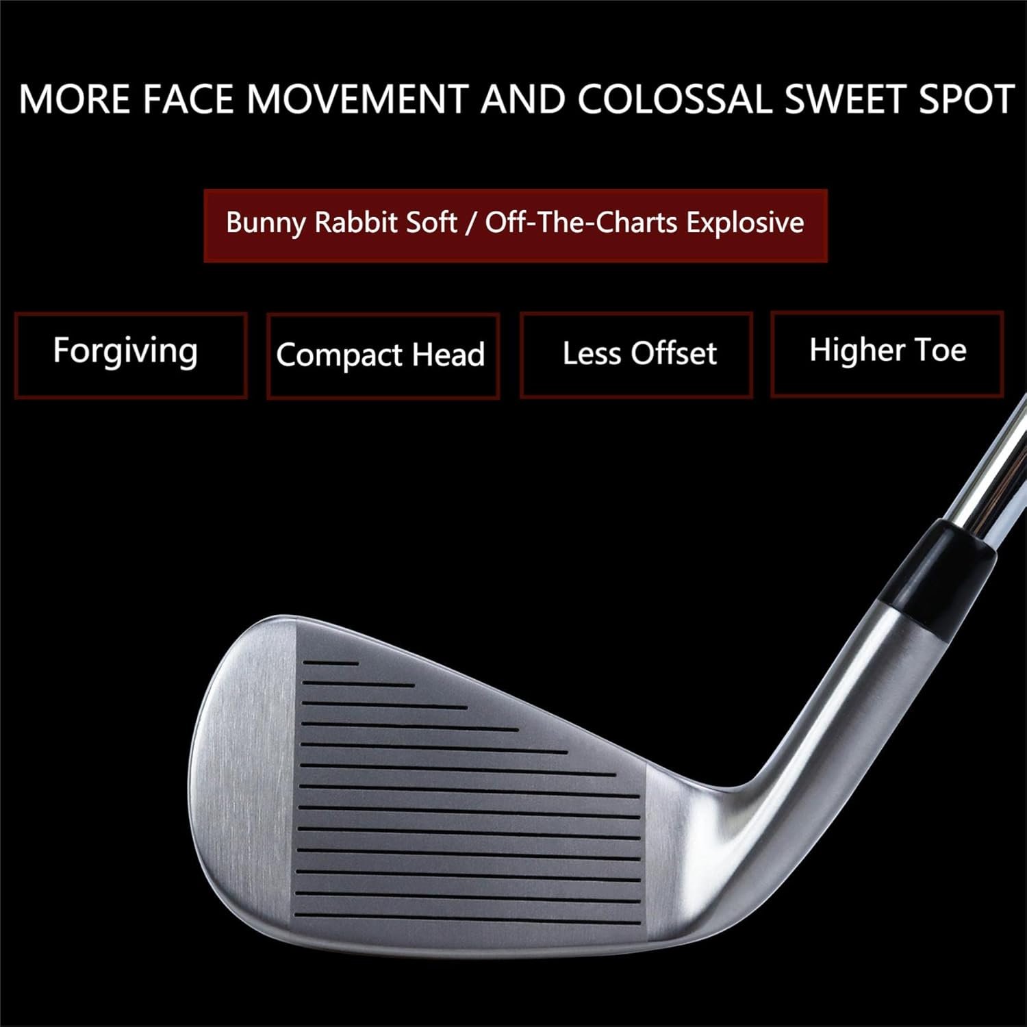 Golf Irons Individual,Driving Iron Golf Iron Set for Men 5,6,7,8,9,P,S,W Right Handed with Beginner’s Iron Set Regular Flex Steel Shaft, Iron Set