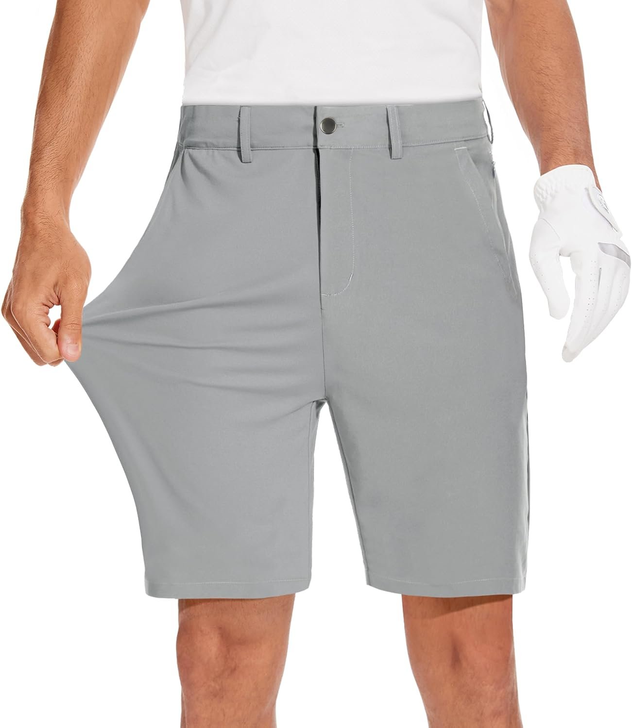 JWM Mens 7″/9″ Stretch Golf Shorts – Lightweight Hybrid Casual Dress Work Flat Front Shorts with 5 Pockets Quick Dry UPF50