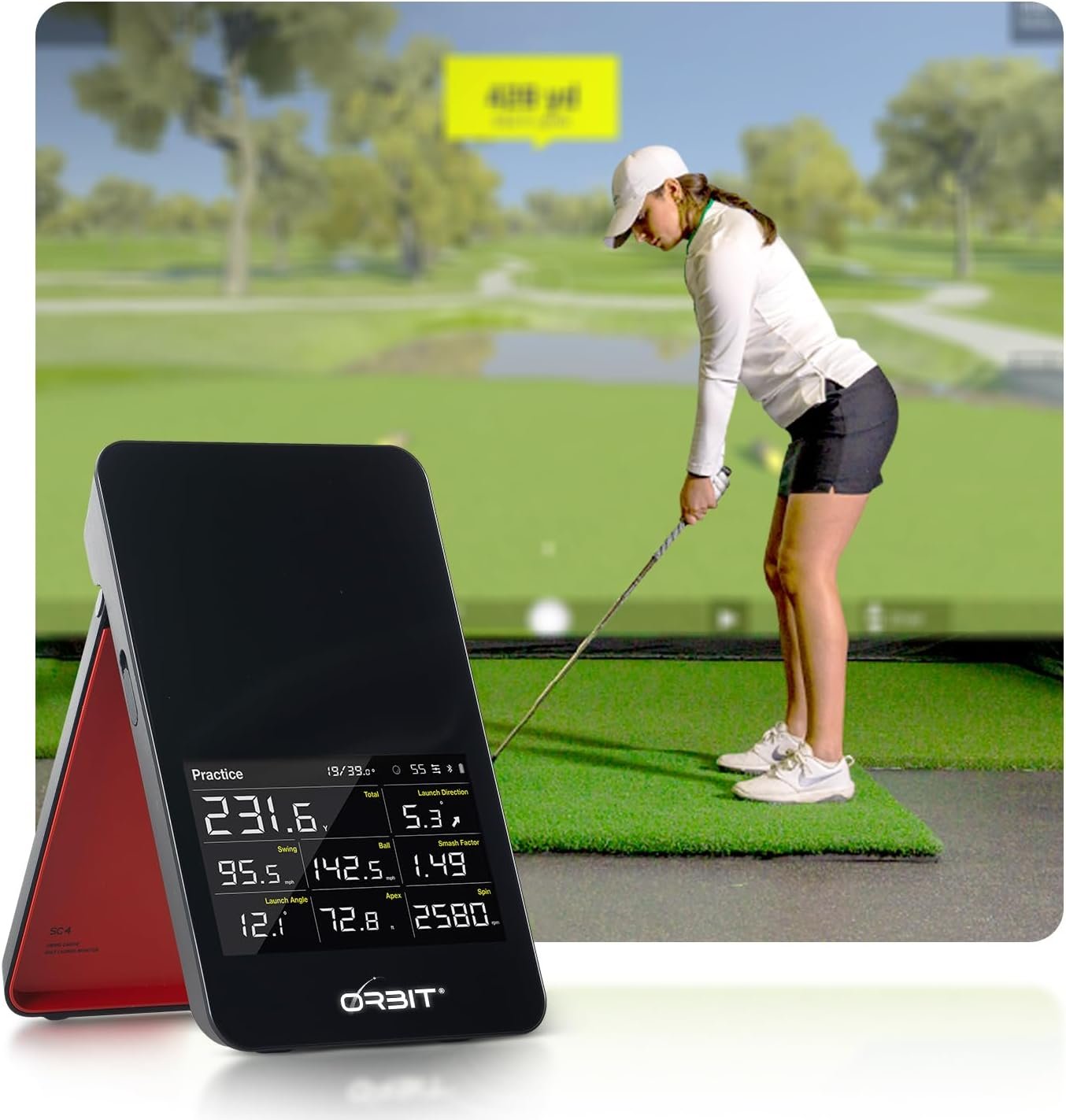 OPTISHOT Orbit Golf Simulator and Launch Monitor Golf Simulators for Home with Orion Software – Golf Launch Monitor – 20 Courses and 3 Practice Ranges Included