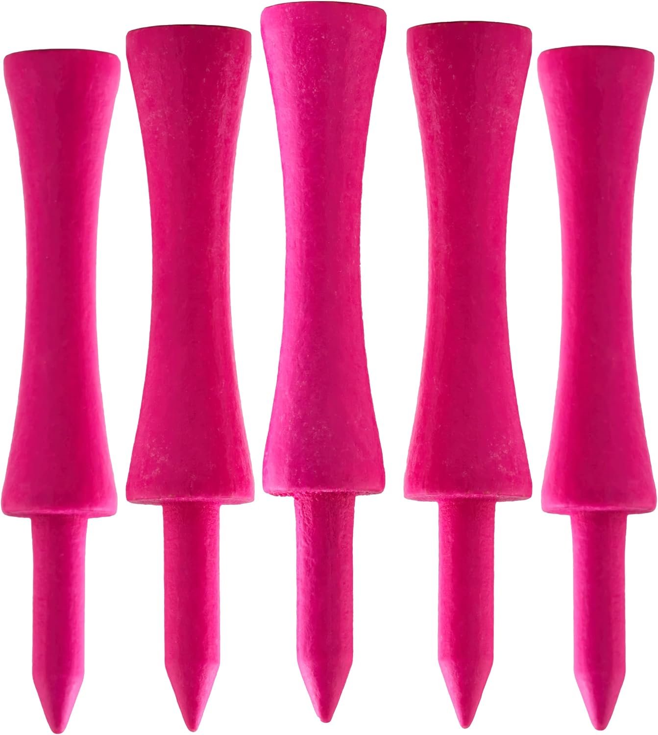 TH Golf x100 Pcs Bamboo Pink Castle Golf Tees 59mm Biodegradable Eco Friendly Sustainable