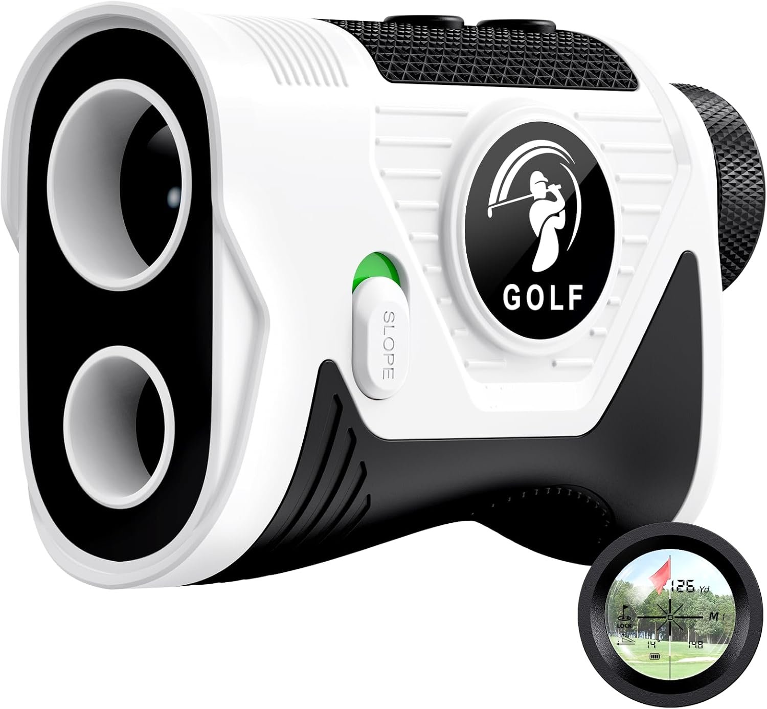 Golf Rangefinder with Slope, 1200 Yards Laser Range Finder for Golf, Flag Lock Vibration, Rechargeable Type-C, 7X Magnification, Tournament Legal, Father’s Day Golf Gift for Dad