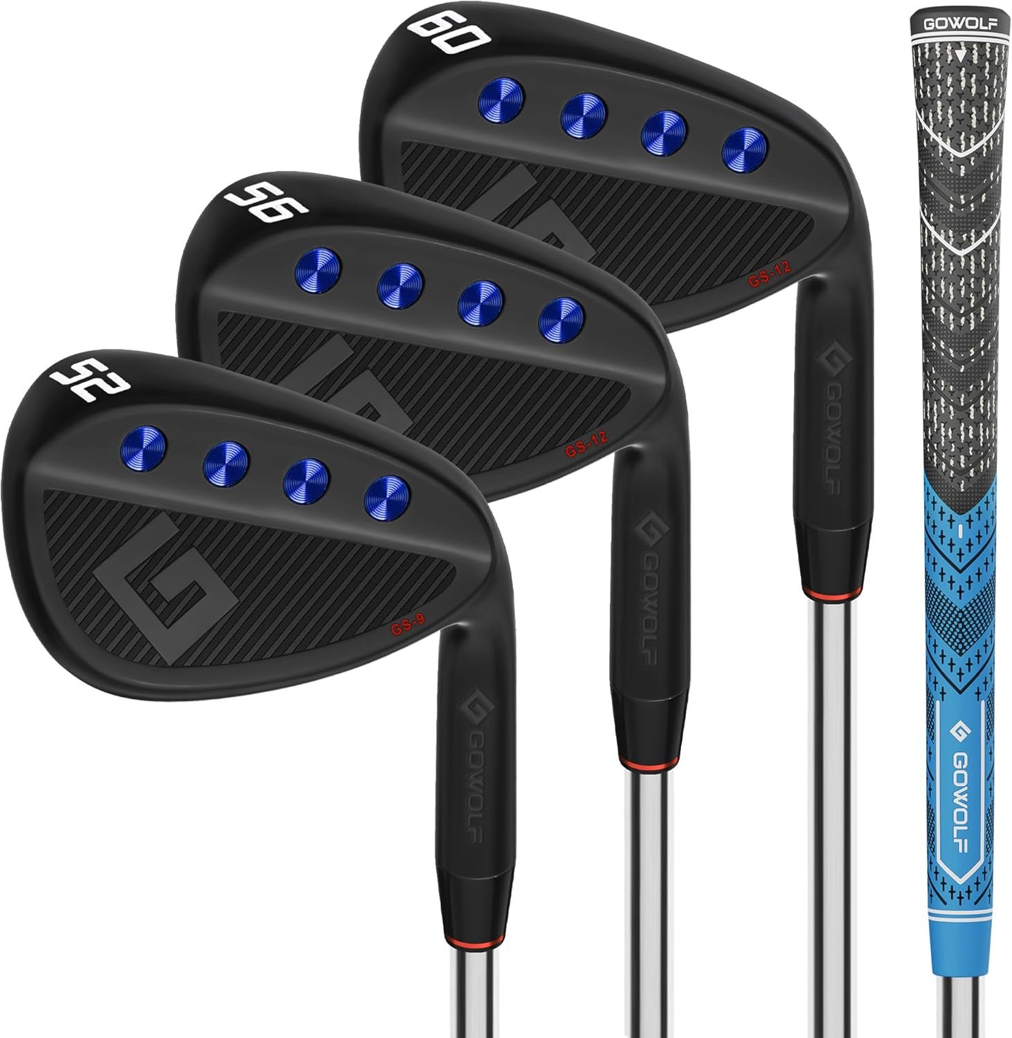 Gowolf Premium Forged Full Face Golf Wedges 50/52/54/56/58/60/69 Degree Individual or Set for Men, Right Hand Gap Wedge Sand Wedge Lob Wedge, Golf Clubs CNC Milled Face for More Spin – Great Golf Gift