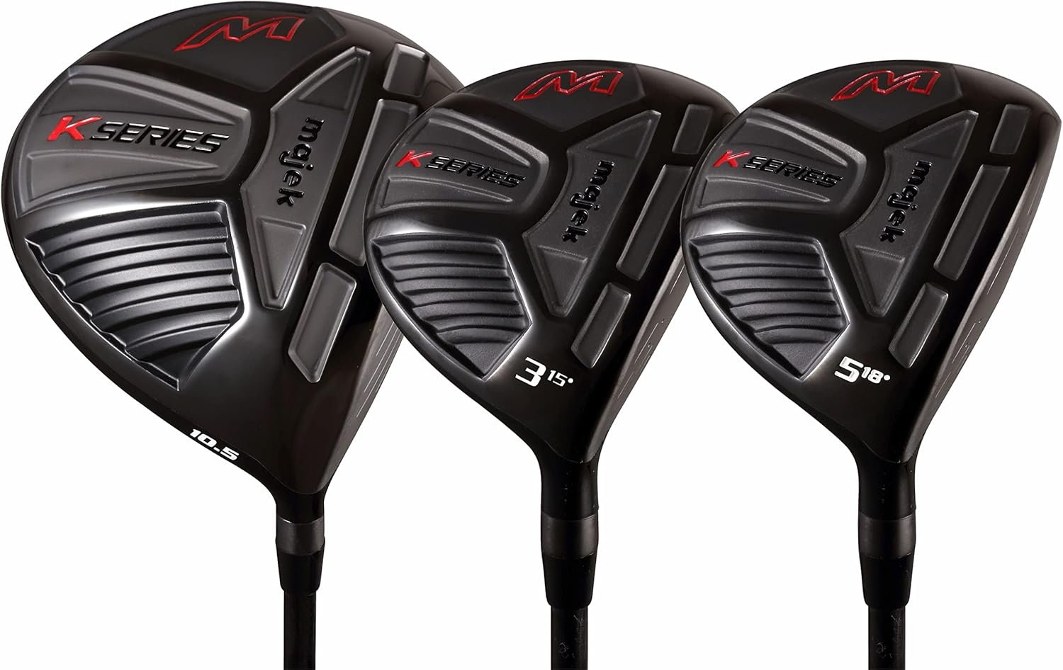 Senior Men’s Majek K-Series High Launch 460cc 10.5° Driver and 3 5 Fairway Wood Set Golf Clubs, Right Handed Senior Flex with Premium Men’s Arthritic Grip