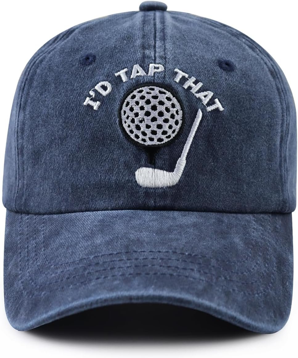 I’d Tap That Golf Hat for Men Women, Funny Adjustable Cotton Embroidered Golfer Baseball Cap