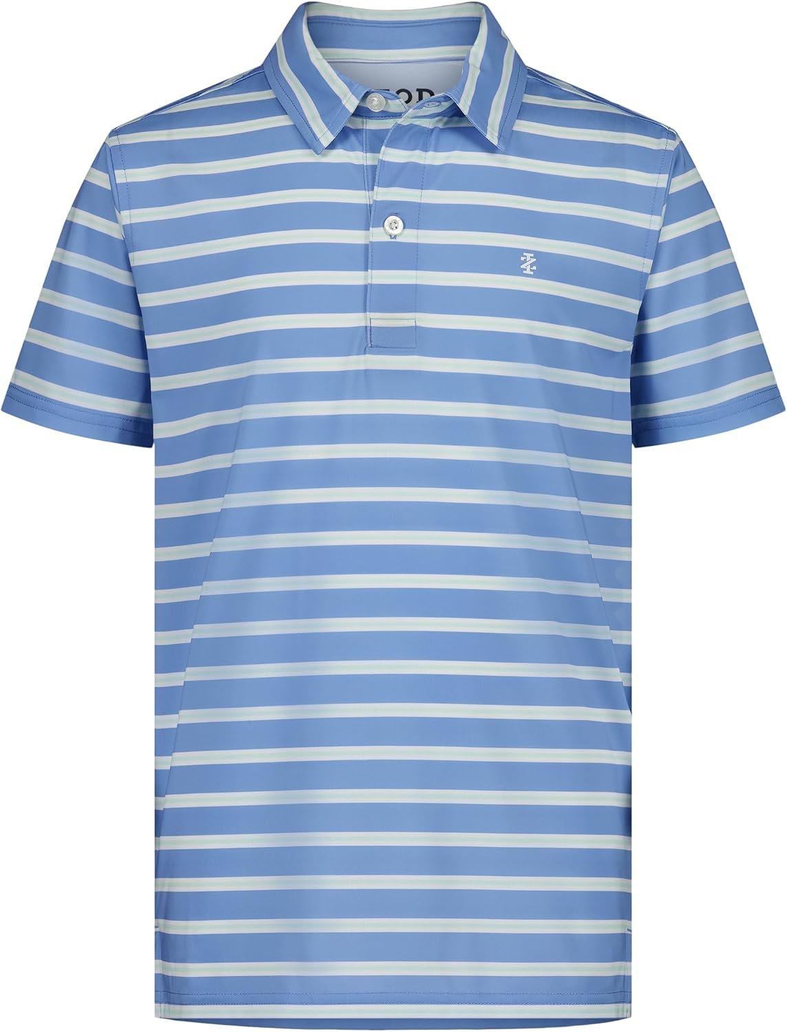 Izod Boys’ Performance Golf Grid Short Sleeve Stretch Collared Polo Shirt