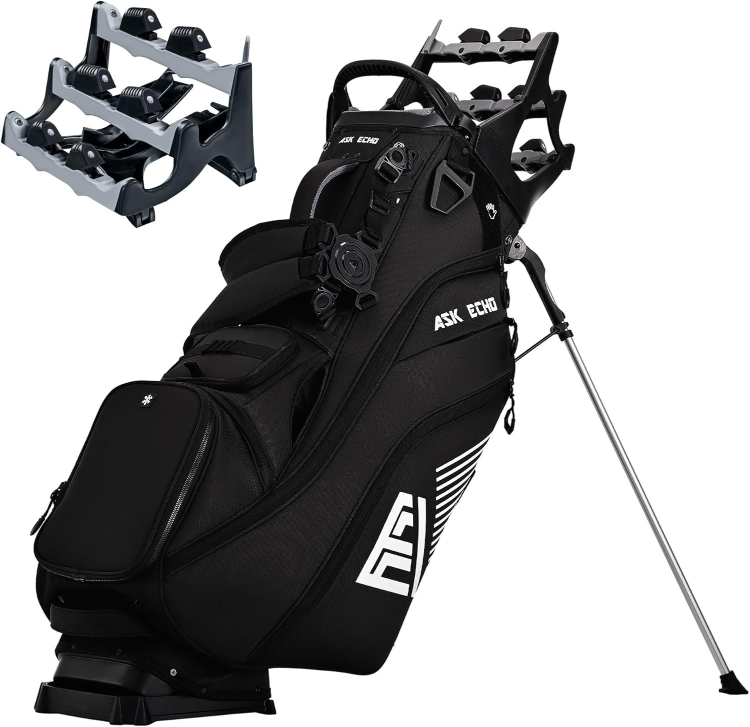 ASK ECHO T-Lock 14-Way Dividers Hybrid Stand Bag with Putter Clip