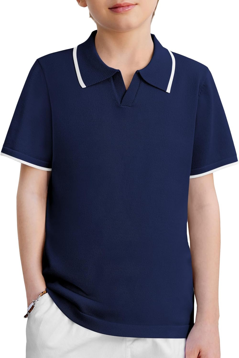 Arshiner Boys Polo Shirts Short Sleeve Vintage Knit Golf Shirts School Uniform Shirt Kids Casual Tee Tops for 4-14 Years