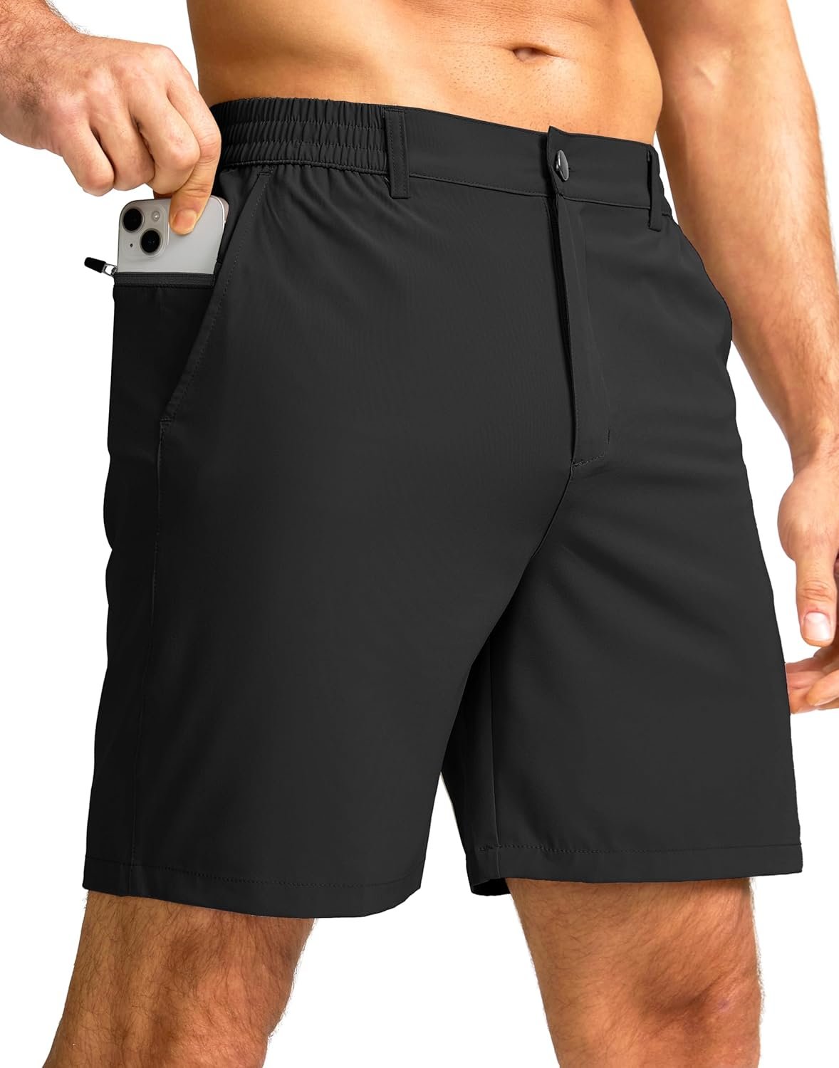 G Gradual Men’s Casual Shorts 7″ Lightweight Golf Shorts for Men Stretch with 3 Pockets Quick Dry Breathable Work Shorts