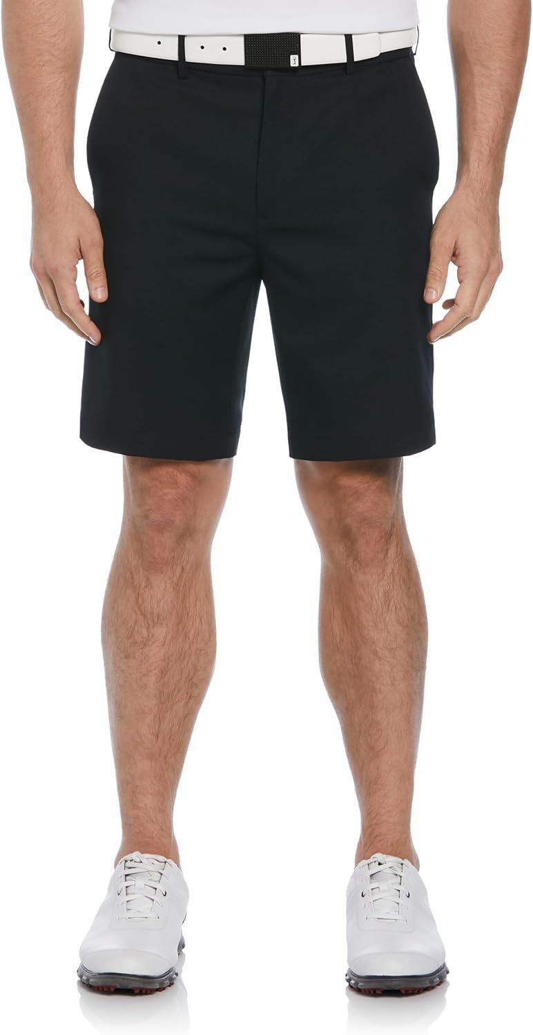 PGA Tour Men’s 9″ Golf Shorts with Expandable Waistband, Flat Front, Moisture-Wicking, Sun Protection, Stretch, Lightweight