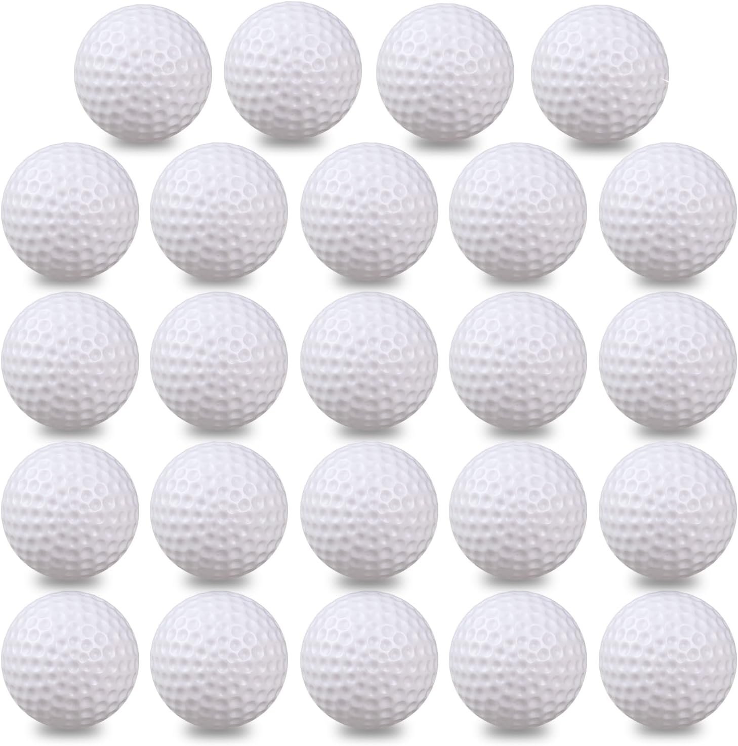 KOFULL Plastic Golf Balls Practice, 24/50/100 Pack Hollow Plastic Fake Golf Balls Indoor Outdoor Training, Golf Party Decorations – Light Weight