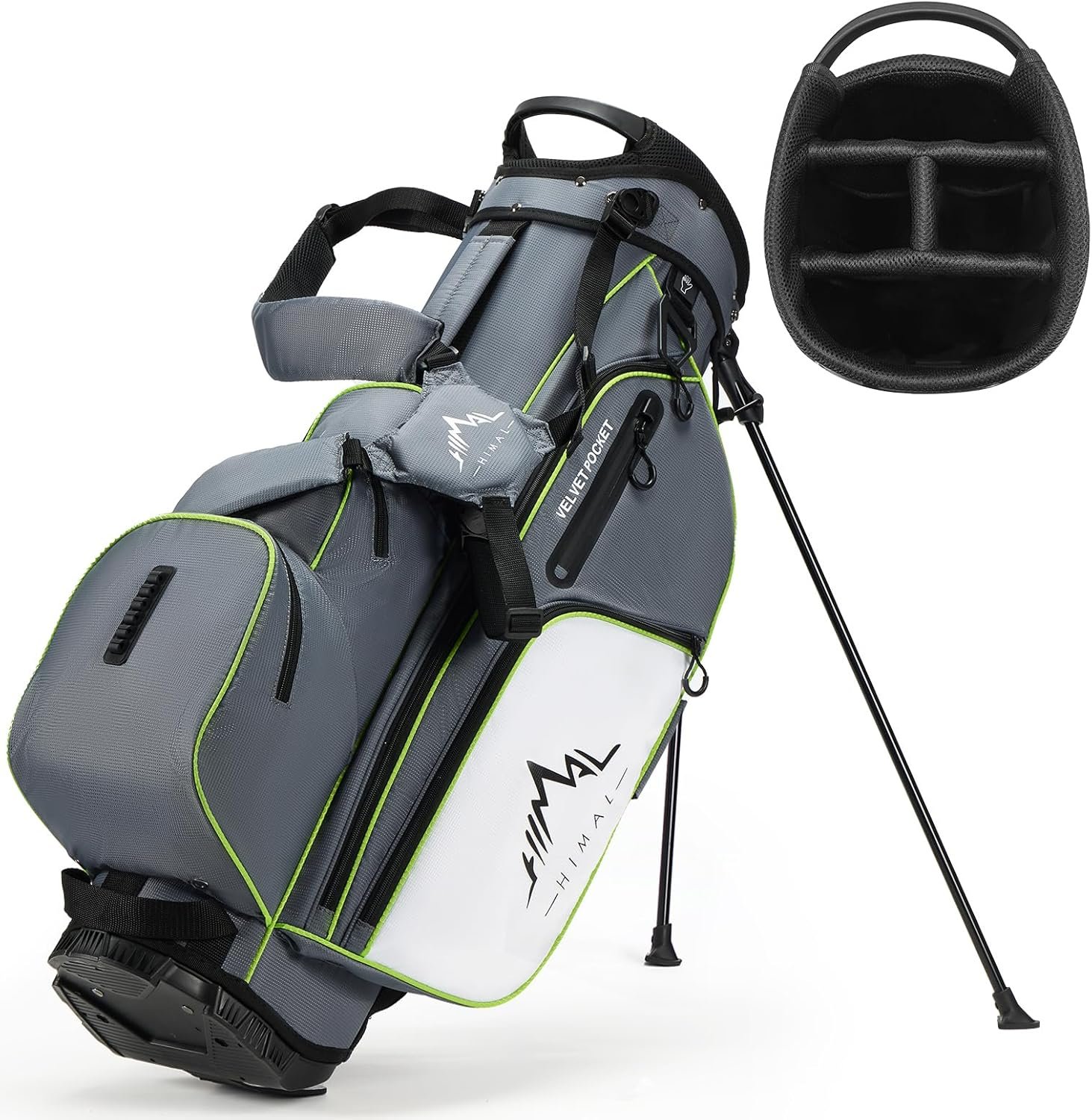 uniHimal Lightweight Golf Stand Bag with 4-Way Full Length Dividers, Durable Waterproof Golf Bag for Men & Women with Multiple Pockets