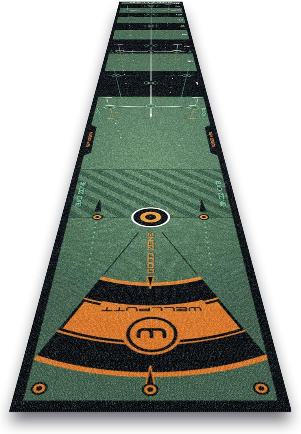 WELLPUTT – Golf Putting Training Mat – 13ft Green