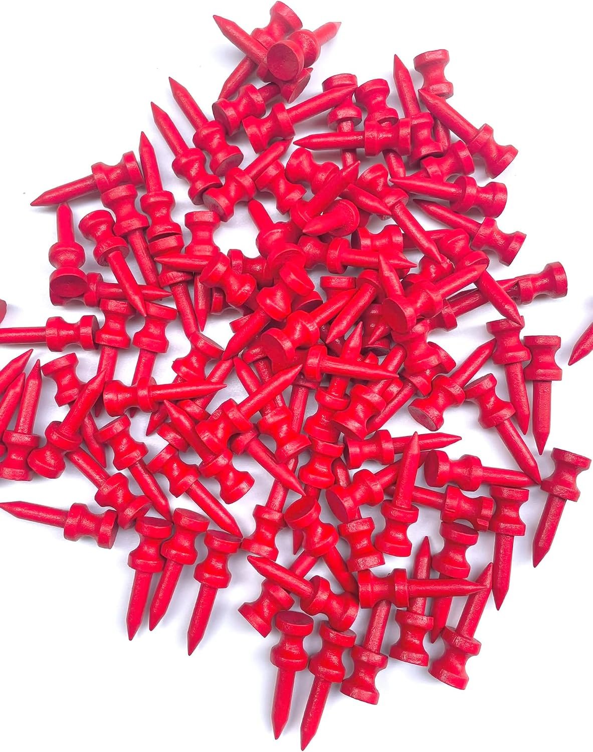TH Golf x100 Pcs Bamboo Red Castle Golf Tees 32mm Biodegradable Eco Friendly Sustainable