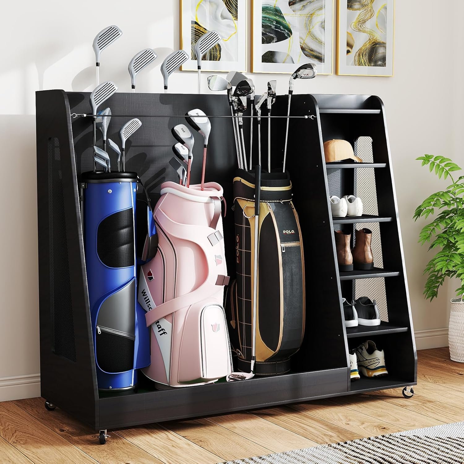 Zevemomo Golf Bag Organizer Rack Holder