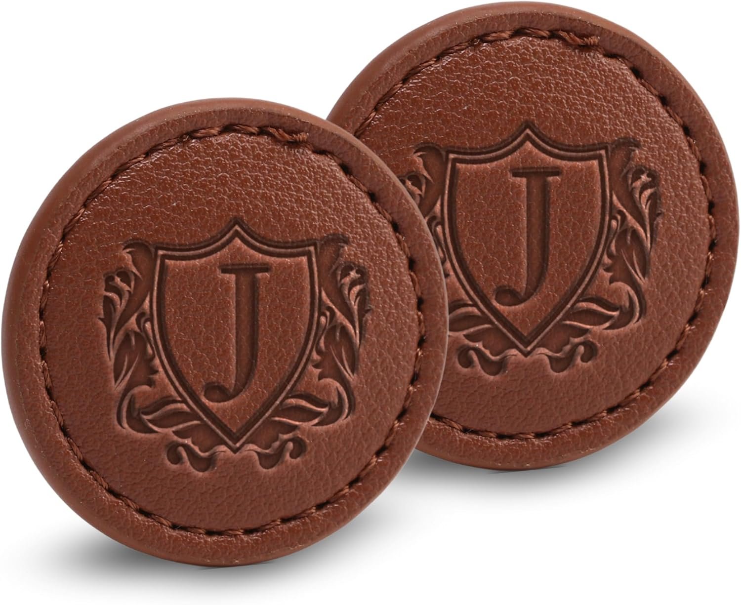 Golf Ball Markers (Tan, Set of 2) – Golf Gifts for Men – Golf Accessories Leather Golf Markers