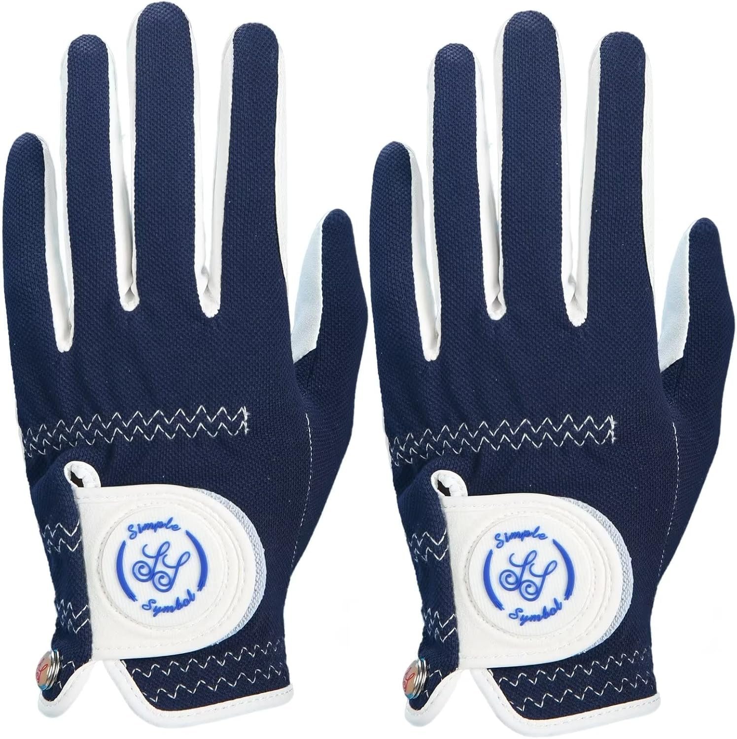 Men’s RainGrip Golf Glove Two Pack,Hot Wet Weather Comfort,（Two Left Hands Or Two Right Hands ） Four Colors to Choose from White/Green/Navy Blue/Sky