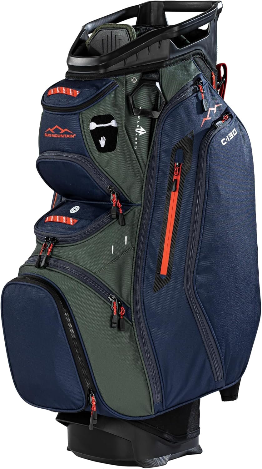 Sun Mountain Men’s C130 Lightweight Cart Golf Bag, 14-Way Top, 2026 Model