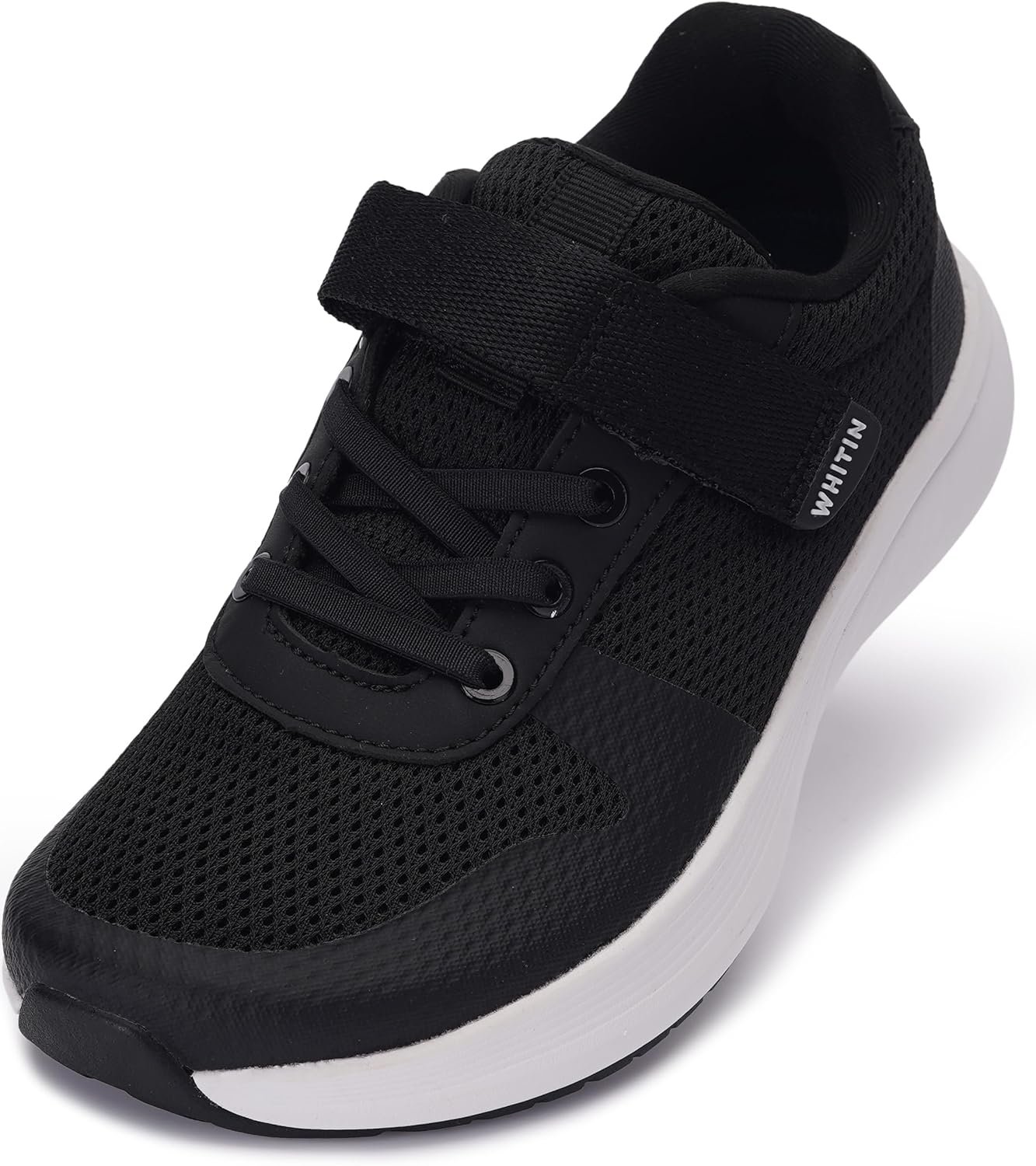 WHITIN Kids Wide Toe Box Running Tennis Shoes + Zero Drop Sole Sport Sneakers for Boys/Girls