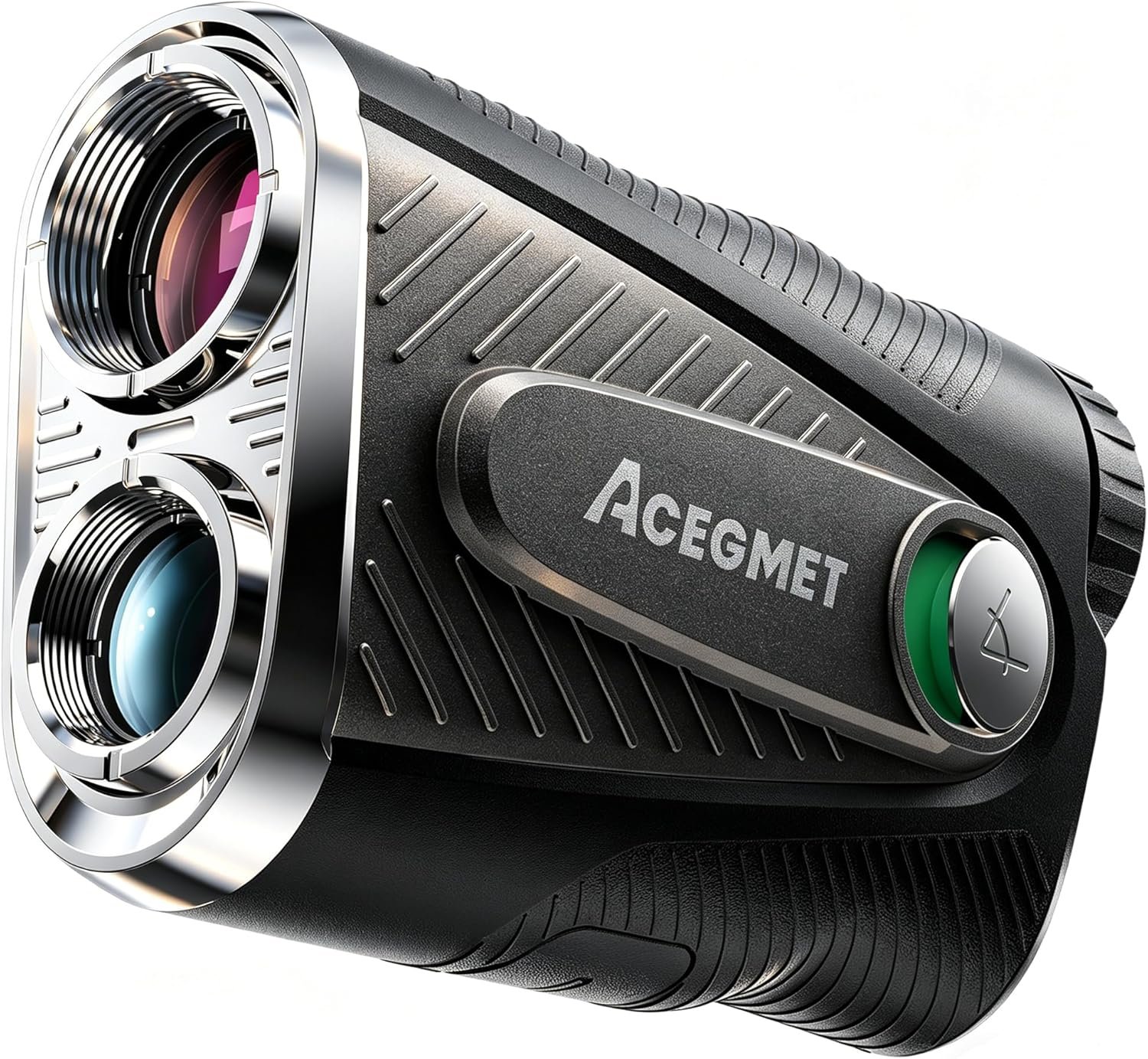 ACEGMET PFS5 Golf Rangefinder with Slope & Coach Mode, 1300 Yards Laser Range Finder, 7X Mag Dual Display, 0.1s Flag Lock with Vibration, Magnetic, ±1 Yard Accuracy, Hybrid Charging for Golfers