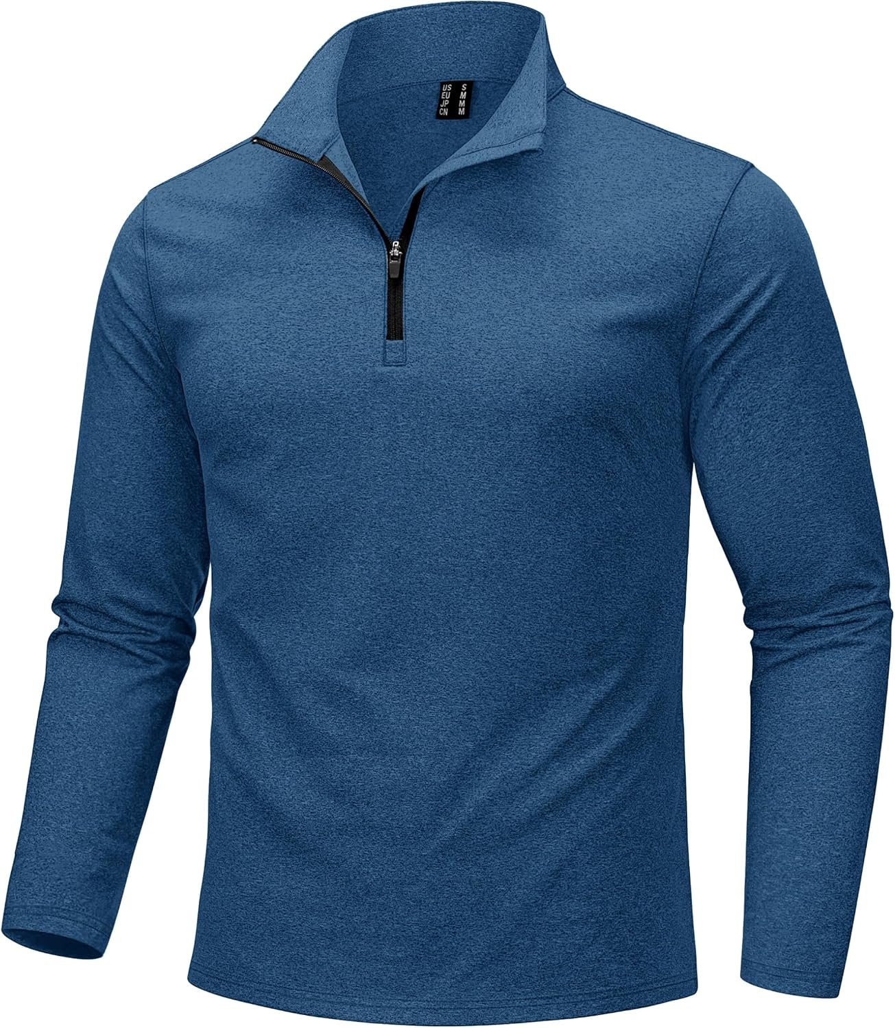 KEFITEVD Men’s Quarter Zip Pullover Fleece Lined Long Sleeve Golf Shirt 1/4 Zip Sweatshirts Thermal Winter Sweaters