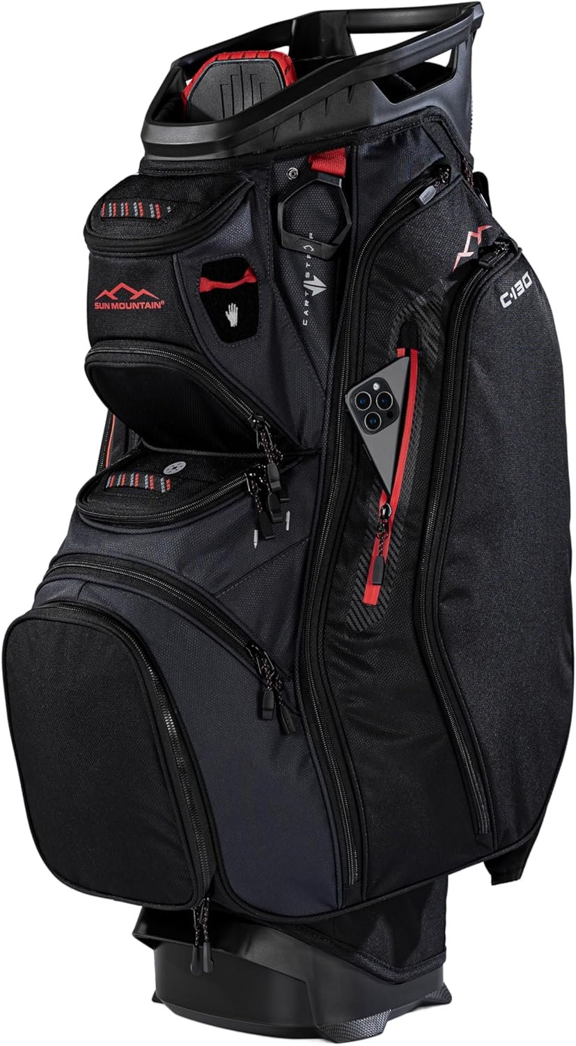 Sun Mountain Men’s C130 Lightweight Cart Golf Bag, 14-Way Top, 2026 Model