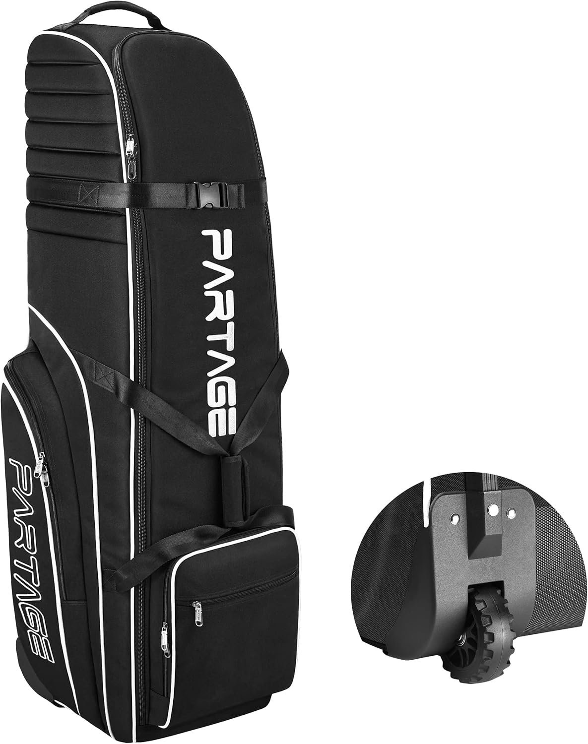 Partage Golf Travel Bag with Wheels, Golf Travel Case for Airlines, 900D Heavy Duty Oxford