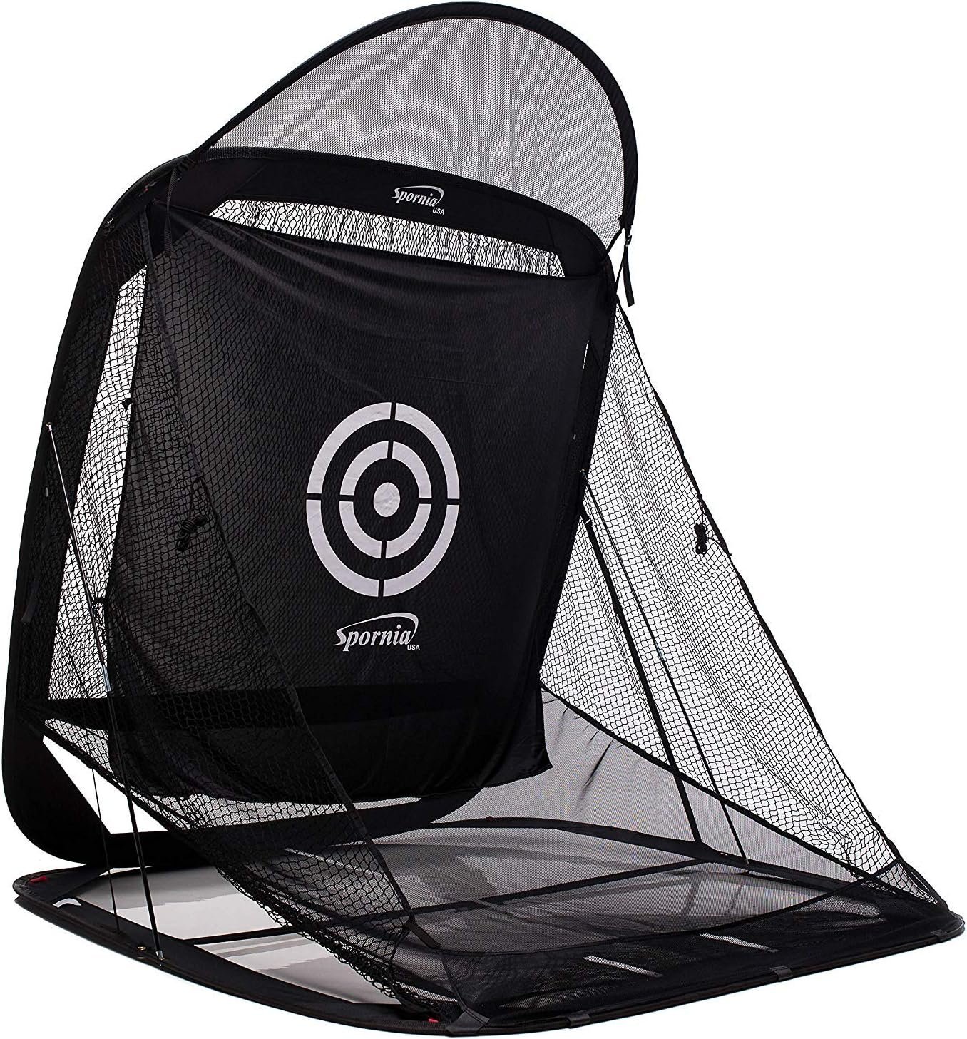 Spornia Spg-7 Golf Practice Net – Automatic Ball Return System w/Target Sheet, Two Side Barrier