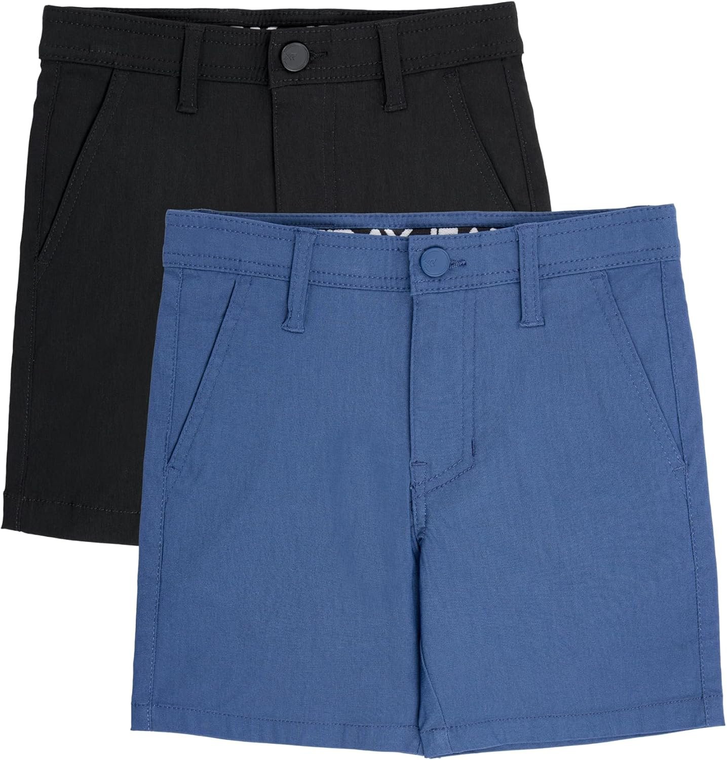 X RAY 2 Pack Boys (2T – 18) Regular Fit Stretch Chino Golf Short, Kids Flat Front Casual Dress Shorts