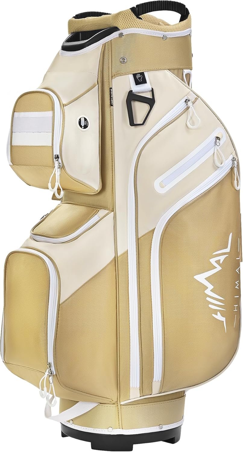 uniHimal Golf Cart Bag, 15 Way Organizer Divider Top with Handles and Rain Cover