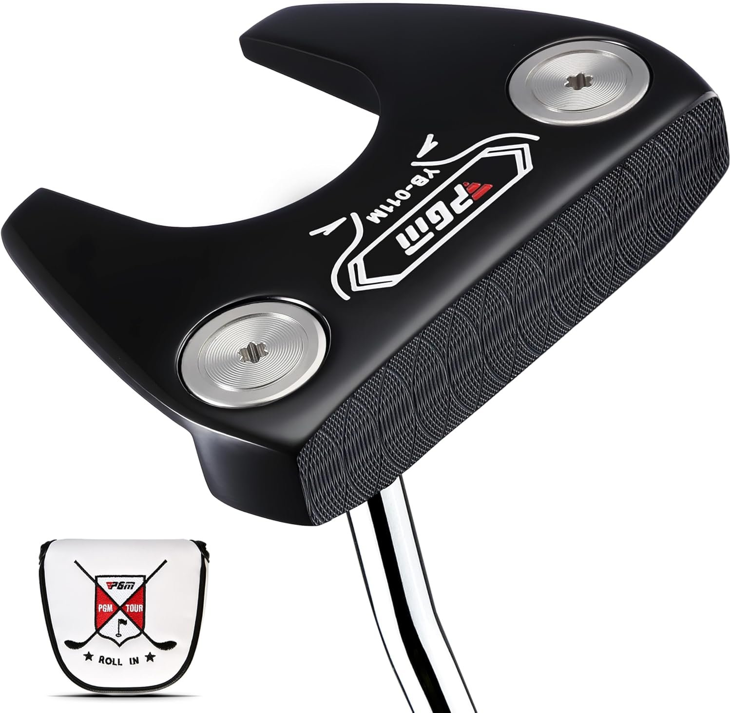 PGM TUG024 CNC‑Milled Low‑CG Golf Putter with Alignment Line & Oversized Grip – Tungsten Counterweight, Stainless Shaft, Men’s Right‑Handed