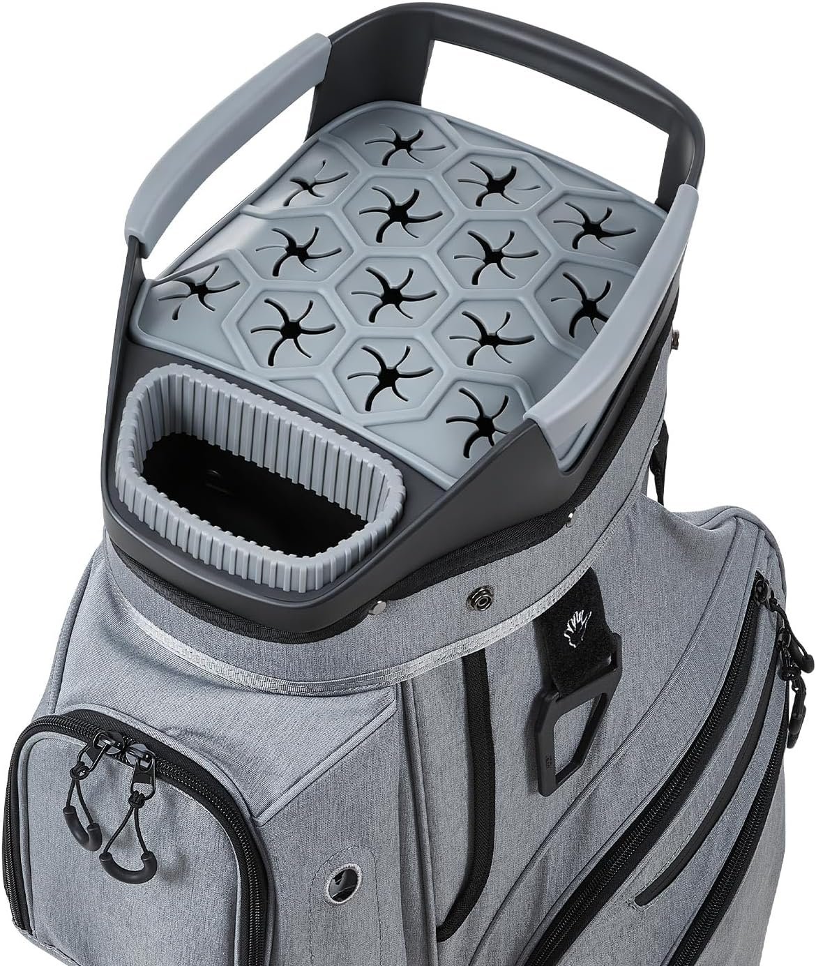 VEVOR Golf Cart Bag, 15 Way Top Divider Organizer, Grip-Locking Bottom Golf Club Bag with Full-Length Divider, Rain Hood, Storage Pockets, Shoulder Strap, Silicone Head Protection for Men